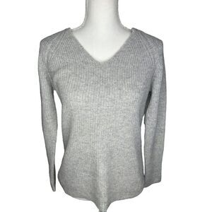 Allaway Womens 100% Cashmere Gray Sweater Sz Small Winter Cozy